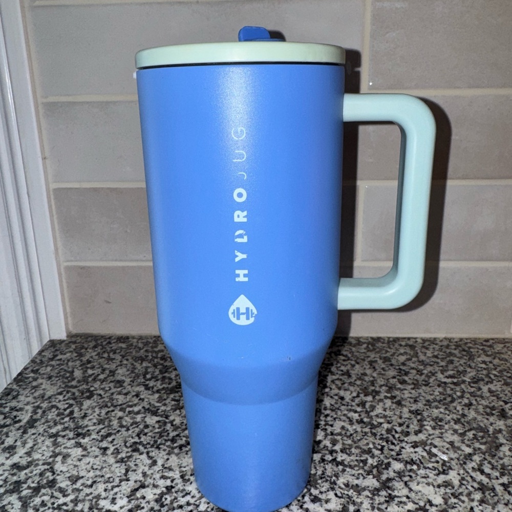 HydroJug Sky Blue Tumbler with Mint Accents